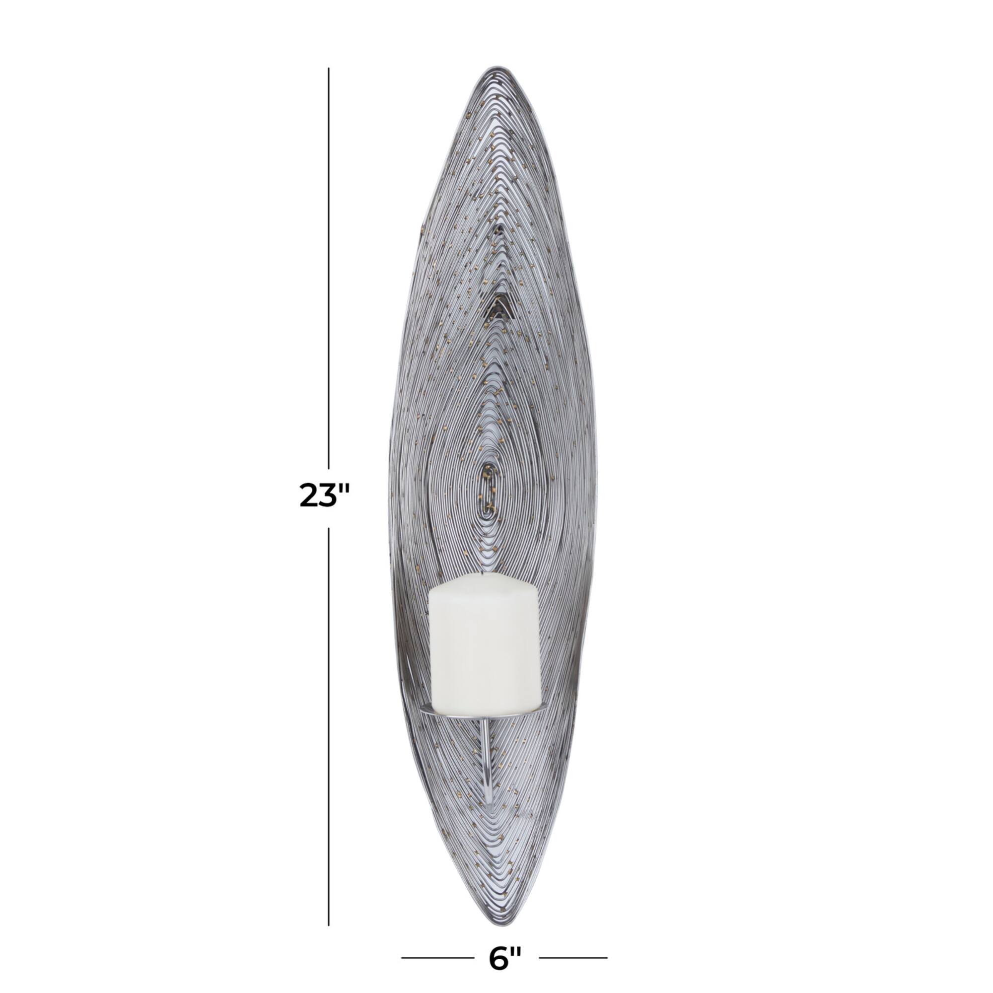 CosmoLiving by Cosmopolitan 23" Silver Contemporary Wall Sconce